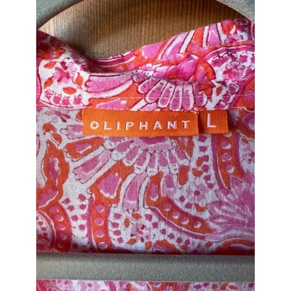 Oliphant Lightweight Pullover Floral Tunic Top L - Picture 8 of 8